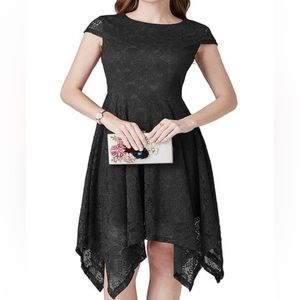 Bery Love black dress with lace overlay, size medium, NWT.